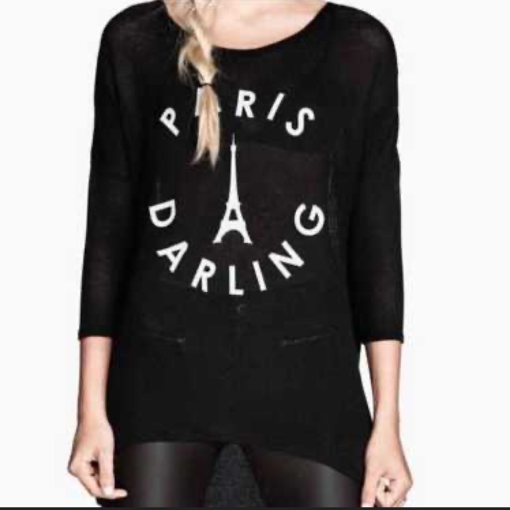 H&M Black Mesh Top